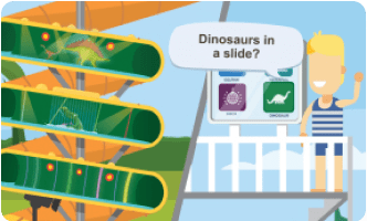 glijbaan scene uit animatie islide