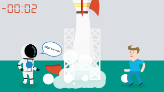 Raketlancering zonder astronaut, astronaut komt te laat