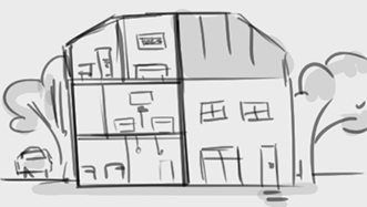 storyboard 3 schets uit animatie one smart conrol