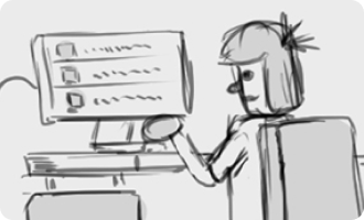 storyboard 1 schets uit animatie islide