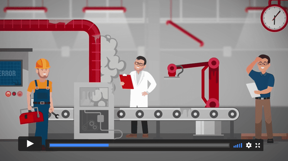 Machine in fabriek die gerepareerd wordt door monteur